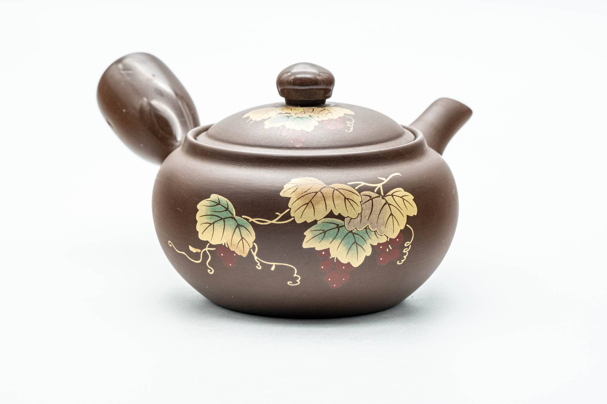 Japanese Tea Set - Grapevine Mesh Kyusu Teapot with 2 Meoto Yunomi Teacups