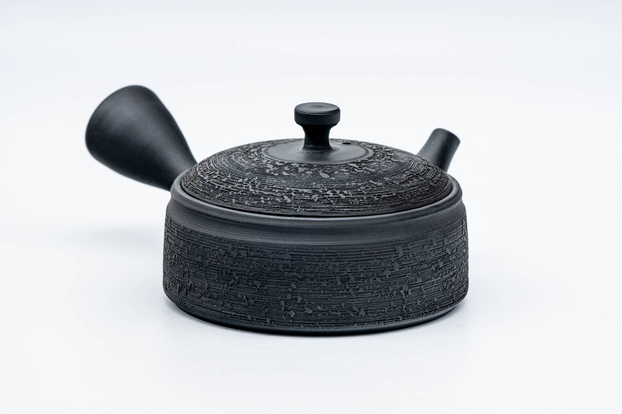 Japanese Kyusu - 玉光 Gyokko Kiln - Flat Matsugawa Kokudei Tokoname-yaki Ceramic Teapot - 140ml