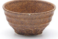 Tezumi — Japanese Teacup - Earthy Brown Geometric-shaped Yunomi - 240ml — tipped to show the interior