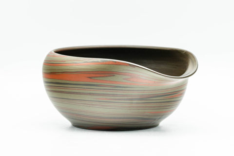 Japanese Katakuchi - 雲仙窯 Unzen Kiln - Green Nerikomi Tokoname-yaki Water Cooler - 140ml