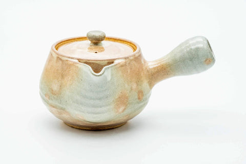 Japanese Kyusu - Beige Pink Gohonte Hagi-yaki Do-ake Teapot - 280ml