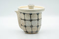 Japanese Houhin - Large Checkered White Crazed Glazed Do-ake Teapot - 220ml - Tezumi
