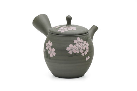 Green Ryokudei Sakura Tokoname Teapot - 270ml
