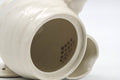 Tezumi — Japanese Kyusu - Wide Spout Beige Glazed Ceramic Teapot - 280ml — side profile showing the spout and handle