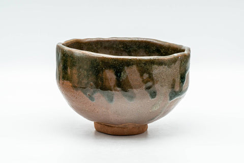 Japanese Matcha Bowl - Brown Green Drip-Glazed Wabi-Sabi Chawan - 300ml - Tezumi