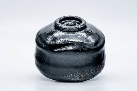 Japanese Matcha Bowl - 松楽窯 Shoraku Kiln - Black Kuro-raku Chawan - 300ml
