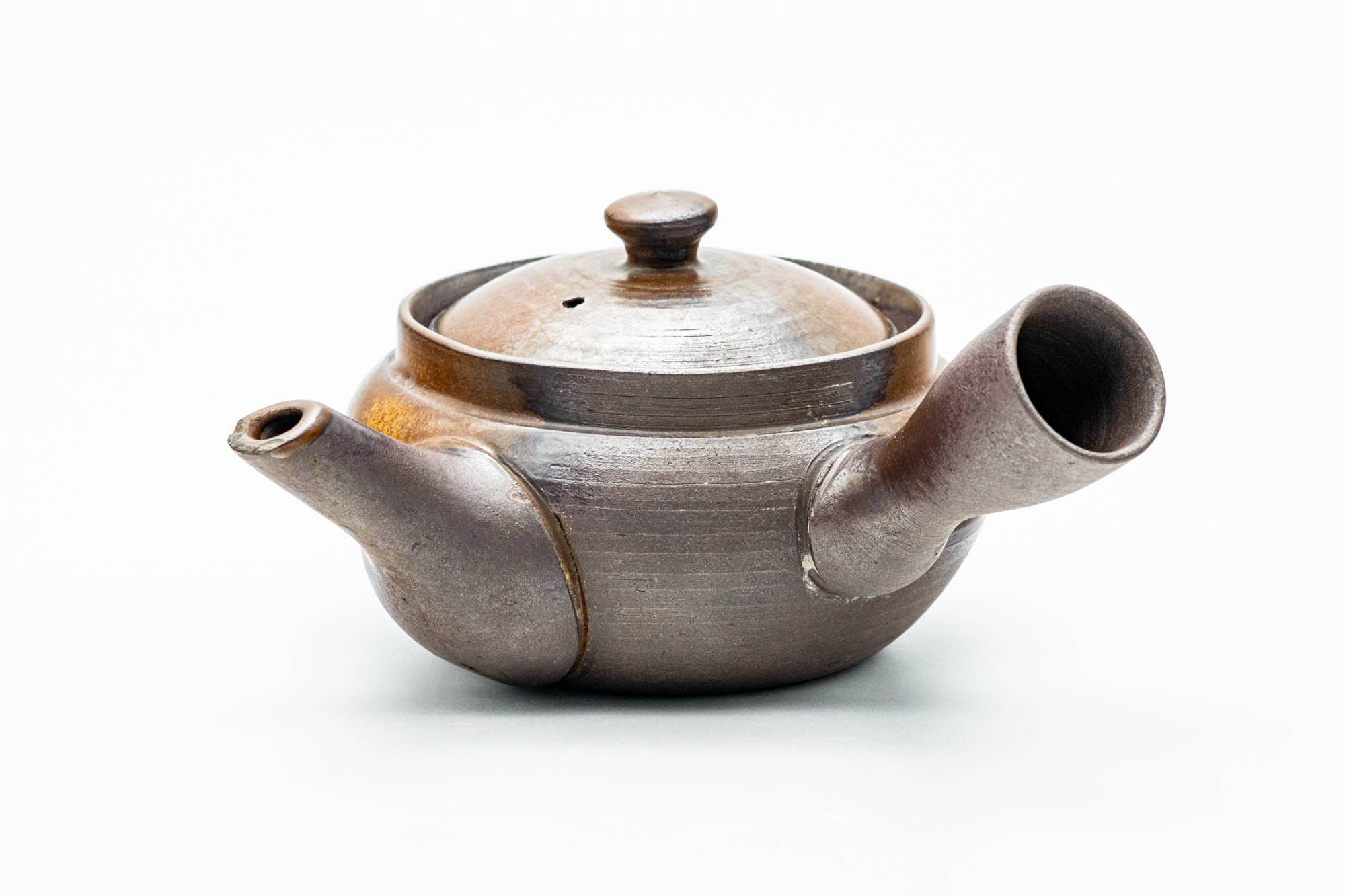 Japanese Kyusu - Ash Glazed Banko-yaki Mesh Teapot - 230ml