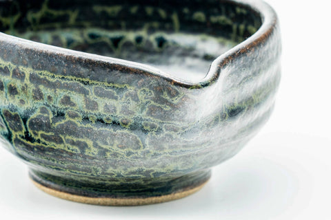 Japanese Katakuchi - Metallic Green Glazed Water Cooler - 200ml