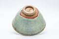 Japanese Matcha Bowl - Sage Hare's Fur Drip-Glazed Chawan - 450ml - underside view showing the unglazed foot ring (kodai)
