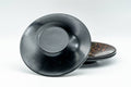 Japanese Chataku - Set of 3 唐塗 Kara-nuri Urushi Lacquerware Tea Saucers - Tezumi