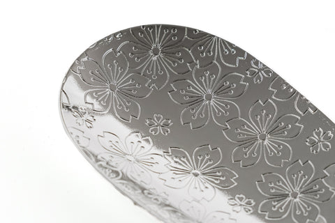 Chasaji - Sakura Embossed Metal Tea Scoop