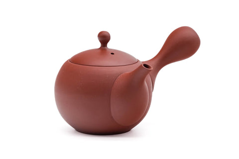 Round Red Shudei Tokoname Teapot - 300ml