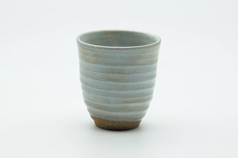 Tezumi — Japanese Teacup - Grey Glazed Spiraling Yunomi - 120ml — front view