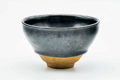 Japanese Matcha Bowl - Black Metallic Drip-Glazed Ido-gata Chawan - 200ml