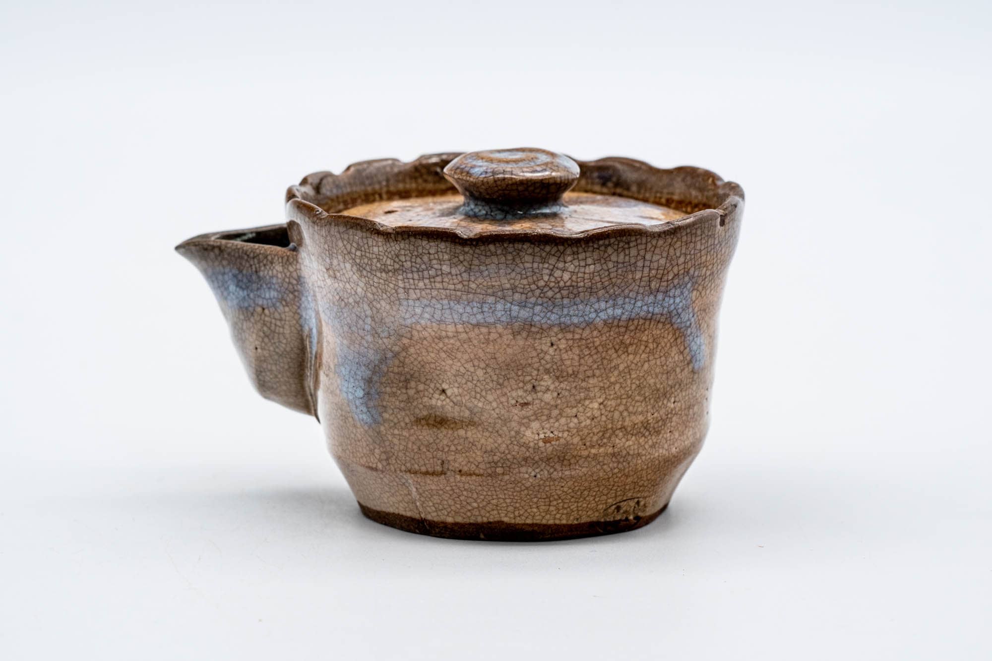 Japanese Houhin - Beige Weathered Hagi-yaki Handleless Teapot - 80ml