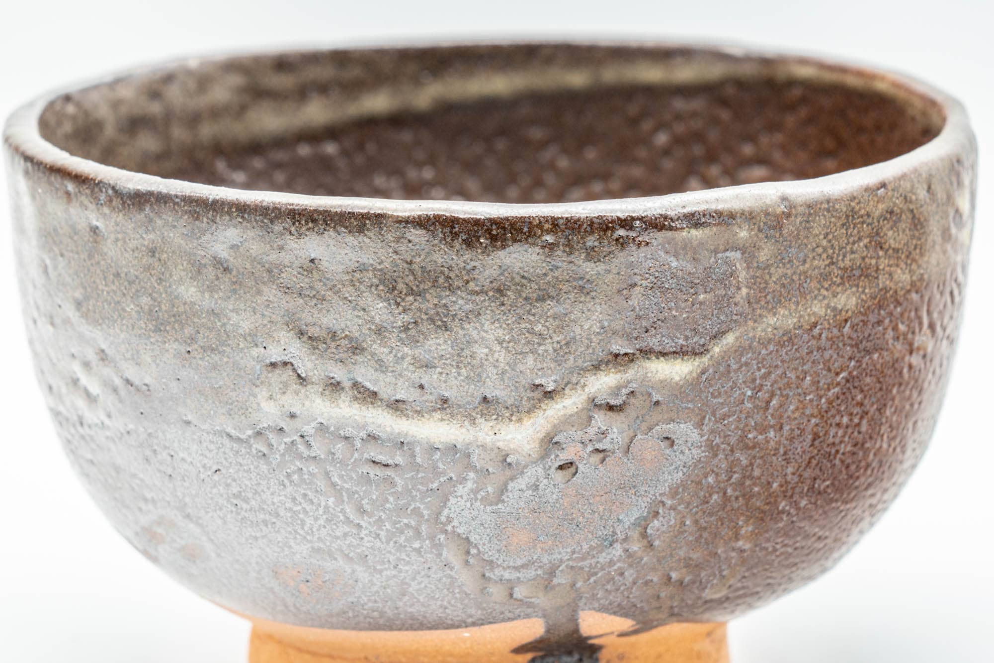 Japanese Matcha Bowl - 久 Matte Brown Textured Wabi-Sabi Chawan - 300ml
