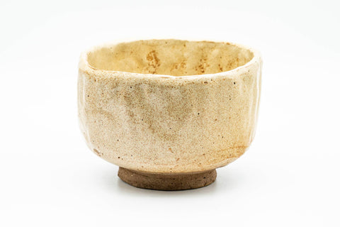 Japanese Matcha Bowl - Beige Glazed Wabi-Sabi Chawan - 350ml - Tezumi