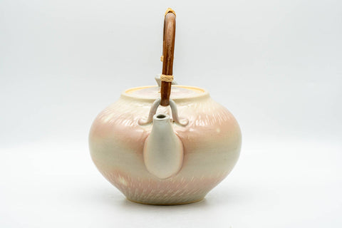 Japanese Tea Set - Gohonte Hagi-yaki Dobin Teapot with 5 Yunomi Teacups - Tezumi