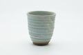 Tezumi — Japanese Teacup - Grey Glazed Spiraling Yunomi - 120ml — front view from another angle