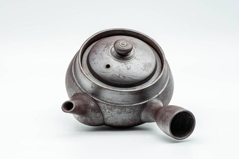 Japanese Kyusu - Collared Purple Banko-yaki Mesh Teapot - 240ml - Tezumi