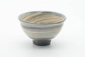 Tezumi — Japanese Matcha Bowl - Grey White Hakeme Glazed Chawan - 440ml — front view