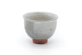 Another angle showing the pink gohonte spotting over the grey-white glaze.