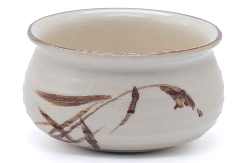 Japanese Kensui - Beige Glazed Long Grass Water Bowl - 600ml