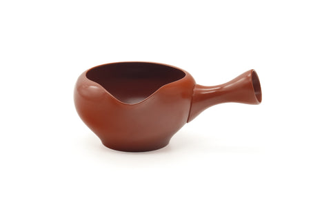 Tezumi — Japanese Yuzamashi - Smooth Red Shudei Water Cooler - 410ml — front view from another angle