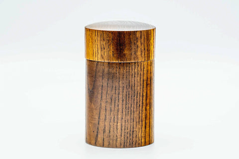 Japanese Chazutsu - Keyaki Zelkova Wooden Tea Canister - 200ml