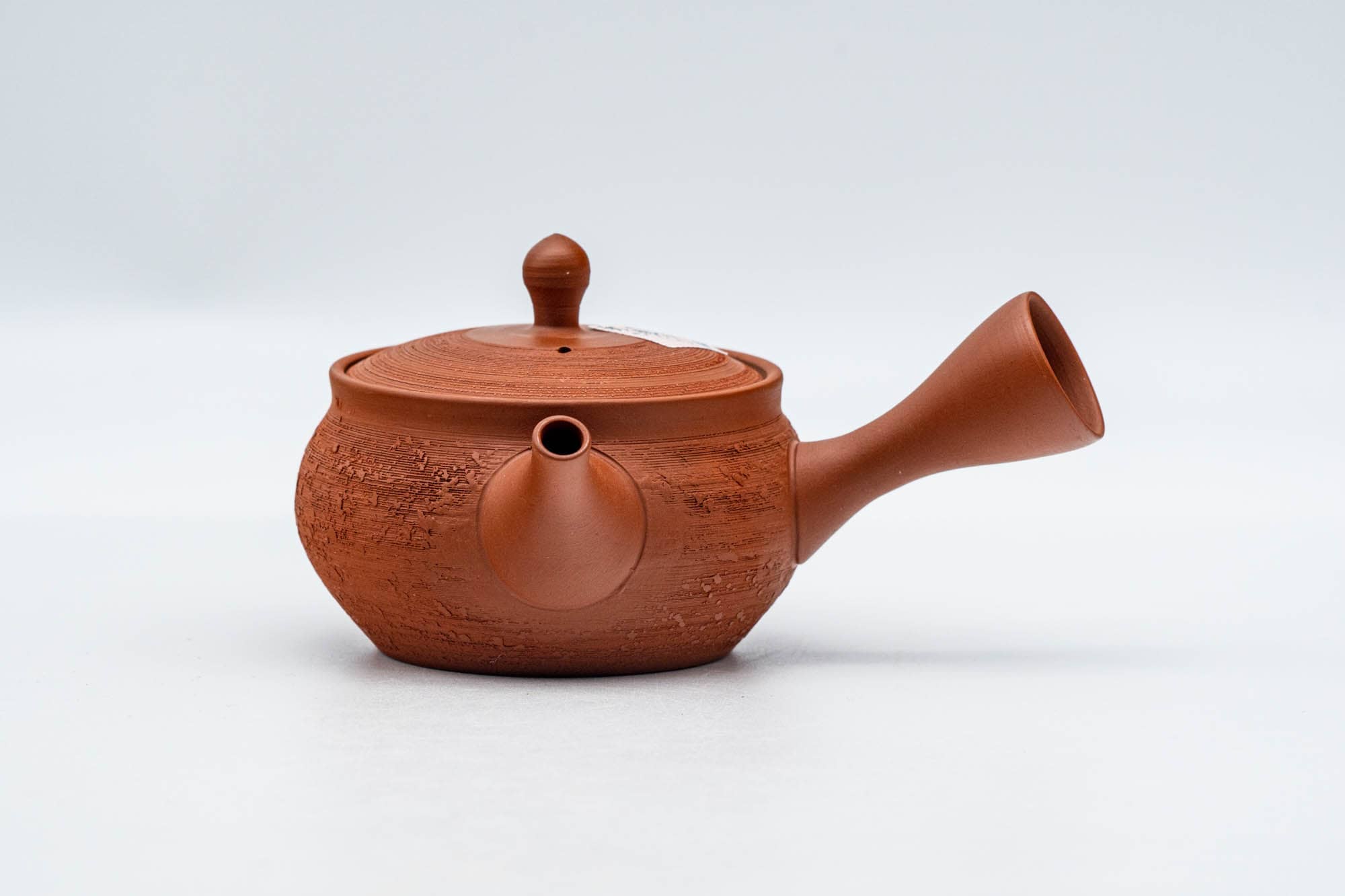 Tiny Tokoname Yaki Pine Bark Ceramic Teapot - Thumbnail 5