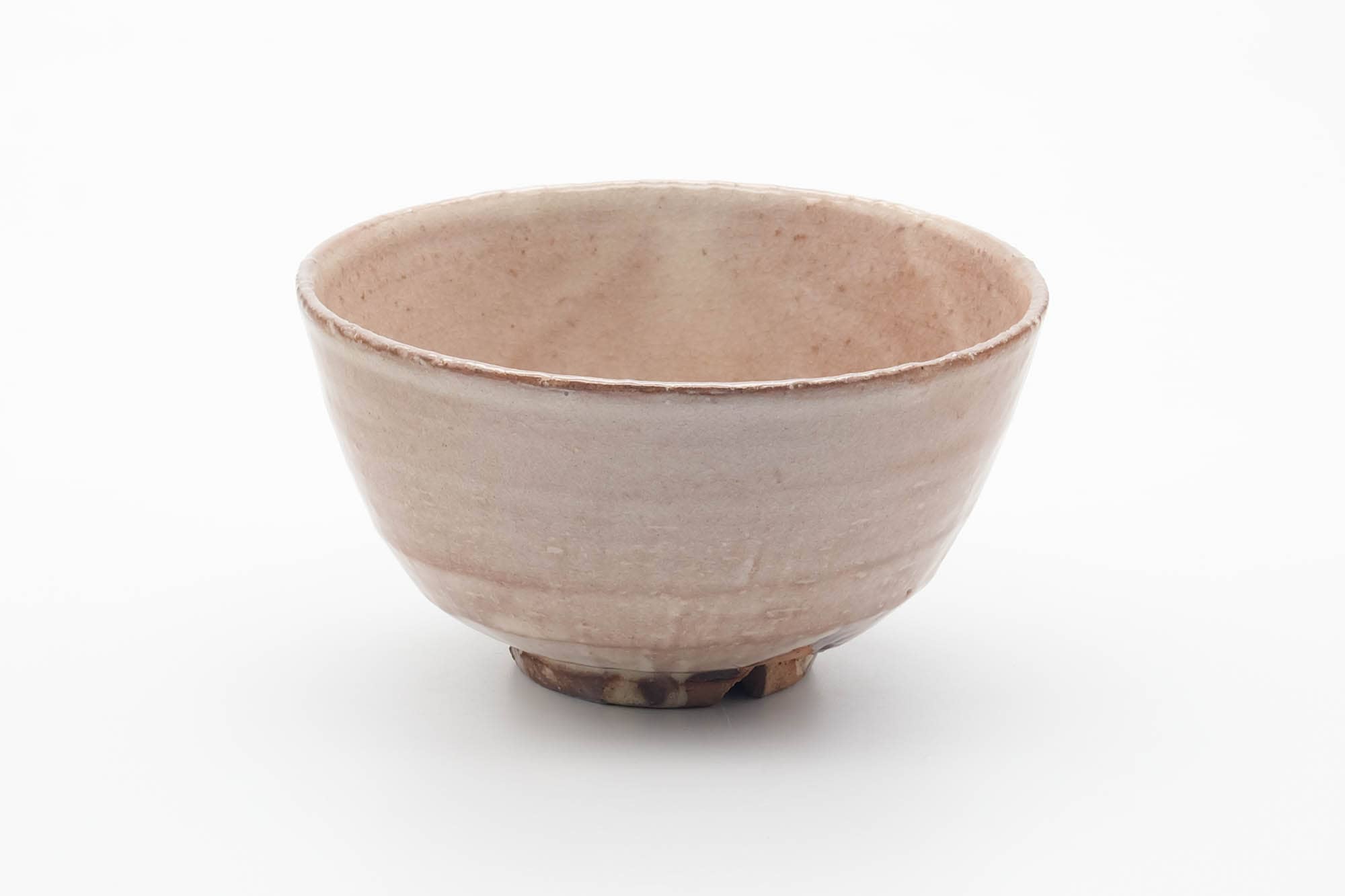 Japanese Matcha Bowl - Beige Milky Drip-Glazed Hagi-yaki Chawan - 350ml