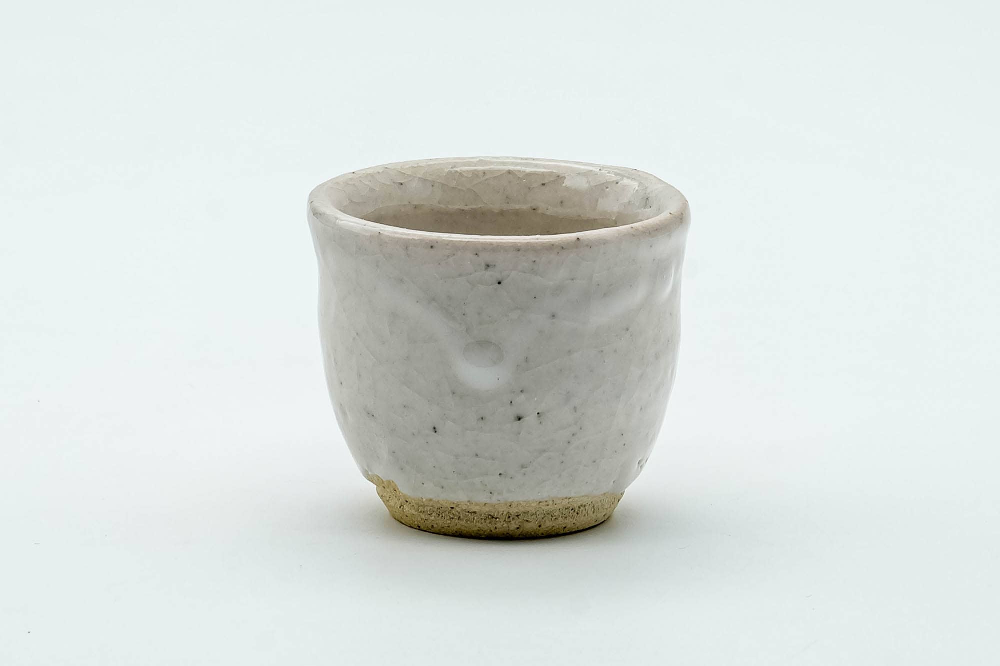 Japanese Teacup - White Drip-Glazed Guinomi - 40ml