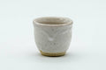 Tezumi — Japanese Teacup - White Drip-Glazed Guinomi - 40ml — front view