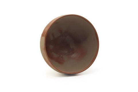 Tezumi — Japanese Matcha Bowl - Orange Hidasuki Rice Straw Bizen-yaki Chawan - 415ml — three-quarter view