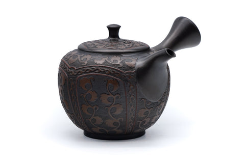 Textured Vines Kokudei Tokoname Teapot - 200ml