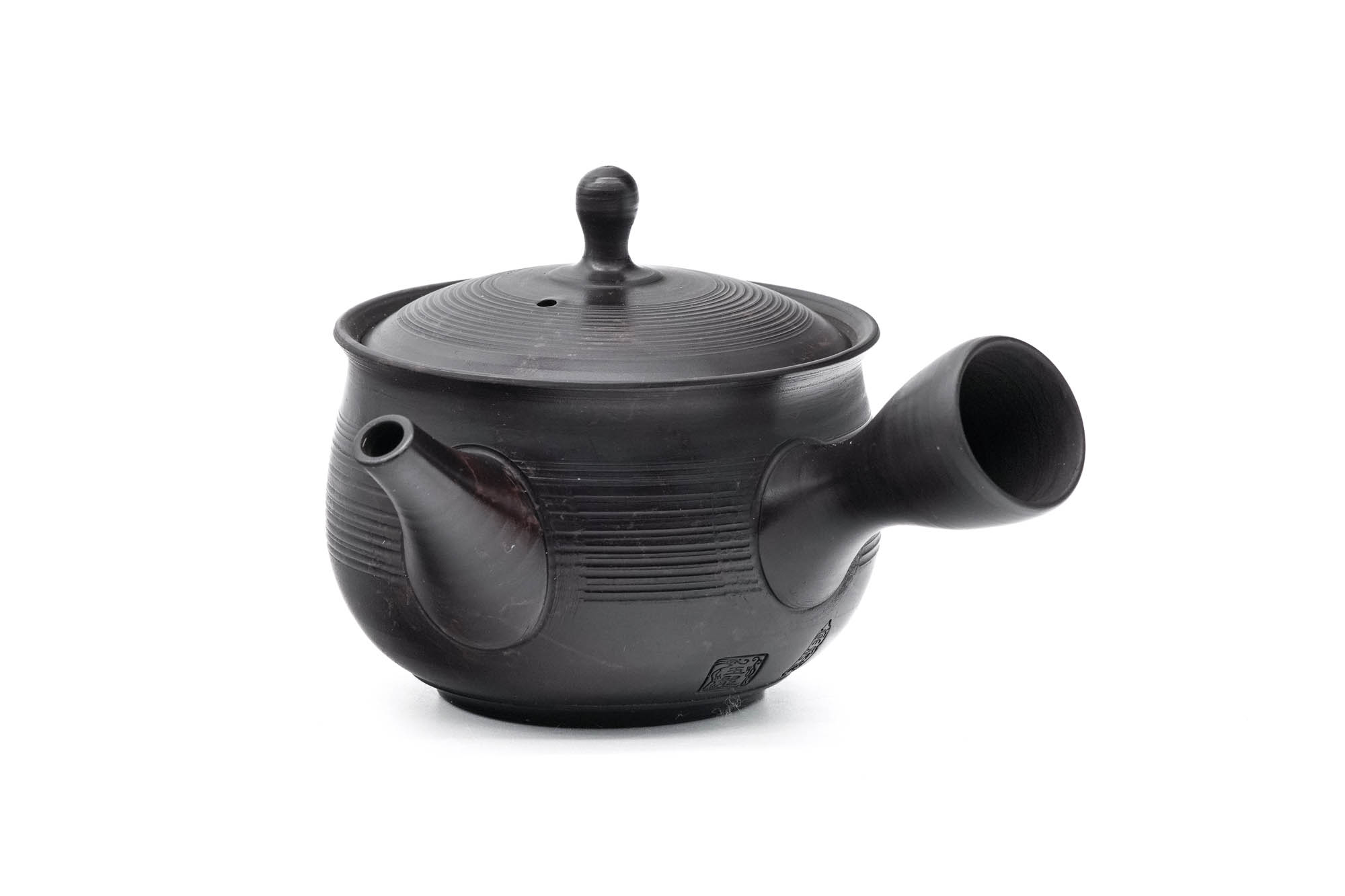 Japanese Kyusu - 玉龍 Gyokuryu Umehara - Benishibori Tokoname-yaki Spiraling Teapot - 220ml