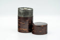 Japanese Chazutsu - Cherry Bark Sakura Wood Weathered Metal Interior Tea Canister - 200ml - Tezumi