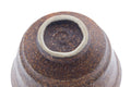 Tezumi — Japanese Teacup - Brown Earthy Textured Yunomi - 180ml — inverted showing the foot ring