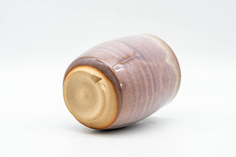 Tezumi — Japanese Teacup - Purple Drip-Glazed Hagi-yaki Yunomi - 140ml — top-down view of the interior