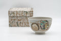 Tezumi — Japanese Matcha Bowl - Decorated Geometric Ornaments Kyo-yaki Chawan - 250ml — front view