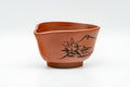Tezumi — Japanese Katakuchi - Mountainous Engraved Tokoname-yaki Water Cooler - 100ml — front view