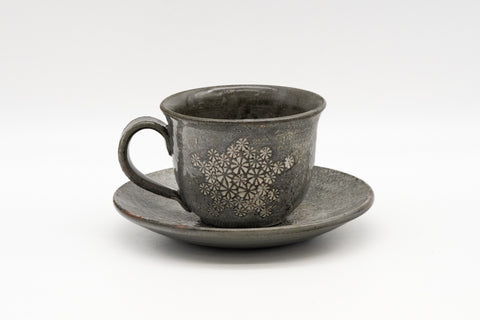 Floral Hana Mishima Cup and Saucer Set - 120ml