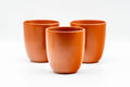 Japanese Teacups - Set of 3 Smooth Shudei Tokoname-yaki Yunomi - 125ml - the three cups grouped together
