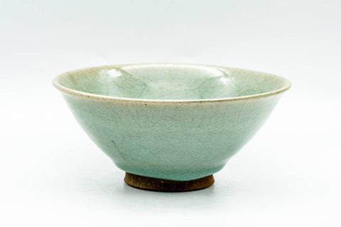 Japanese Matcha Bowl - Korean-Style Green Celadon Crackle Glazed Chawan - 150ml