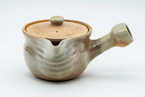 Japanese Kyusu - Beige Weathered Hagi-yaki Do-ake Teapot - 300ml