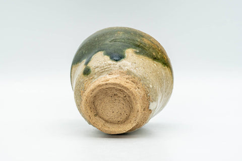 Japanese Teacup - Green Drip-Glazed Wabi Sabi Yunomi - 80ml - Tezumi