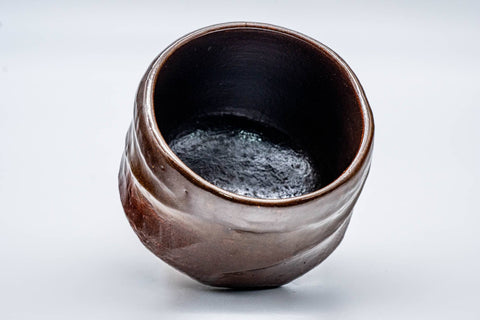 Japanese Matcha Bowl - 手 Spiraling Candy Glazed Raku Chawan - 300ml