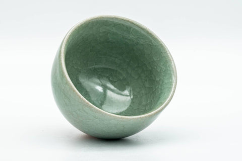 Japanese Teacup - Emerald Green Snowflake Glazed Yunomi - 120ml - Tezumi