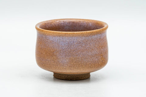 Tezumi — Japanese Teacup - Beige Pink Glazed Hagi-yaki Guinomi - 50ml — front view from another angle