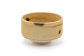 Tezumi — Japanese Matcha Bowl - Yellow Green Drip-Glazed Seto Chawan - 475ml — front view
